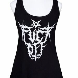 Too Fast Black Graphic Racerback Tank | NWT | Punk/Goth Streetwear